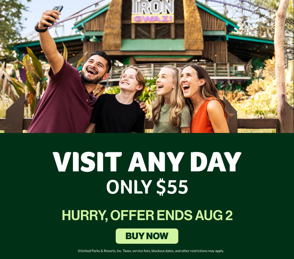 Visit any day only $55!