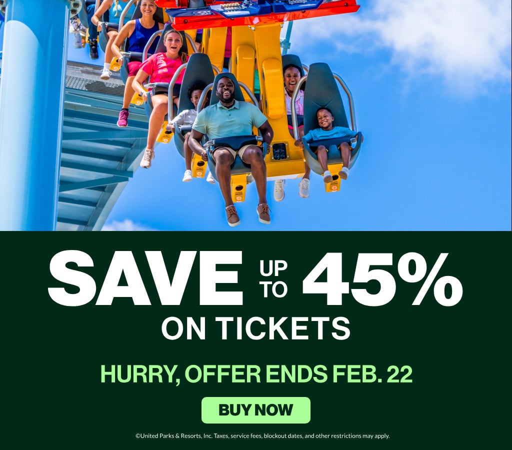 Save up to 45% on Tickets