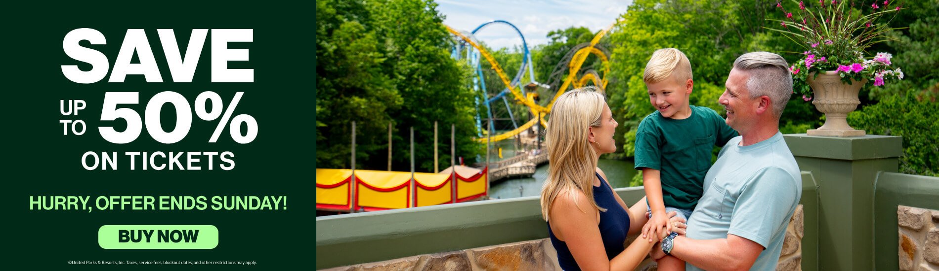 Save up to 50% on Tickets