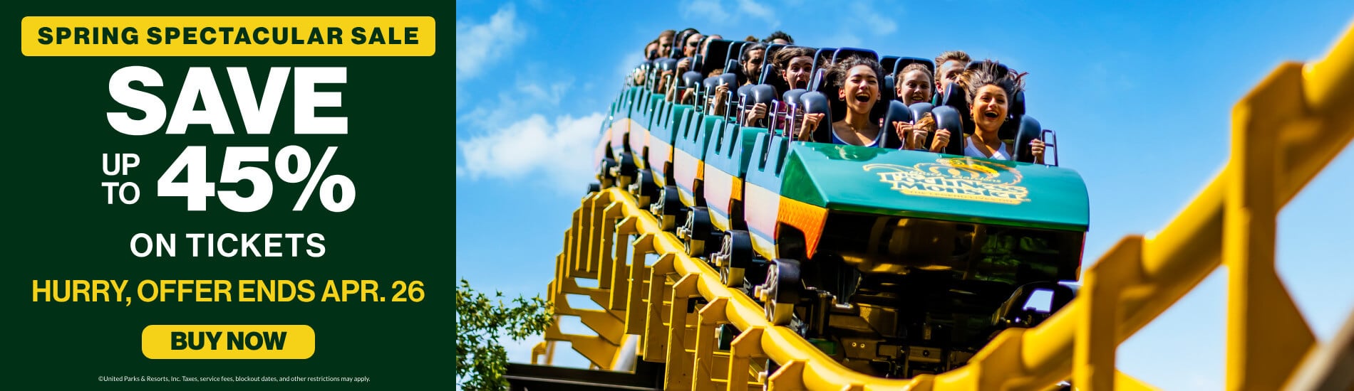 Save up to 45% on Tickets