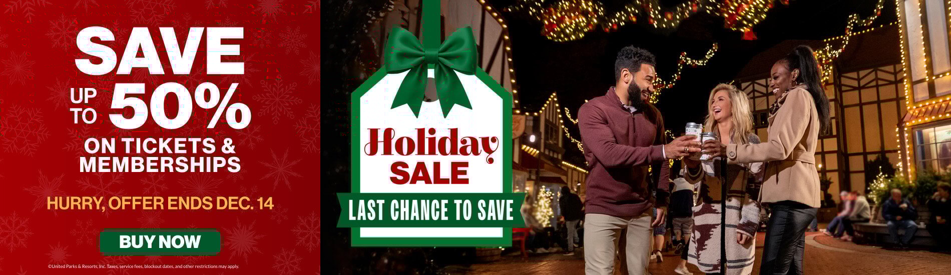 Holiday Sale: Save up to 50% on Tickets & Memberships