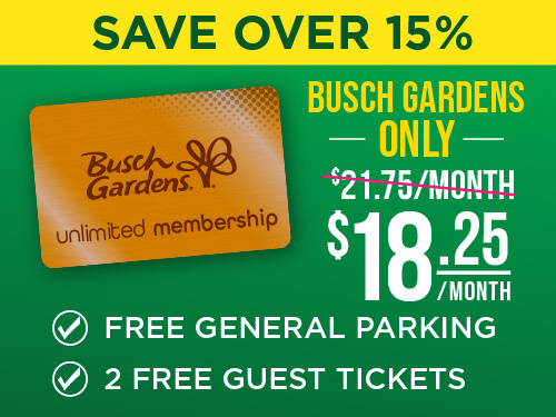Busch Gardens Williamsburg Unlimited Membership