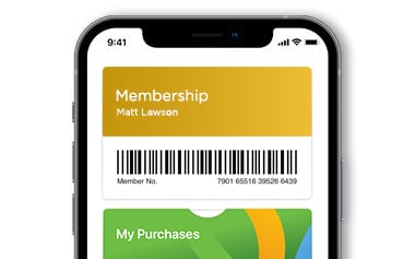 My Visit Section of the Mobile App with Membership