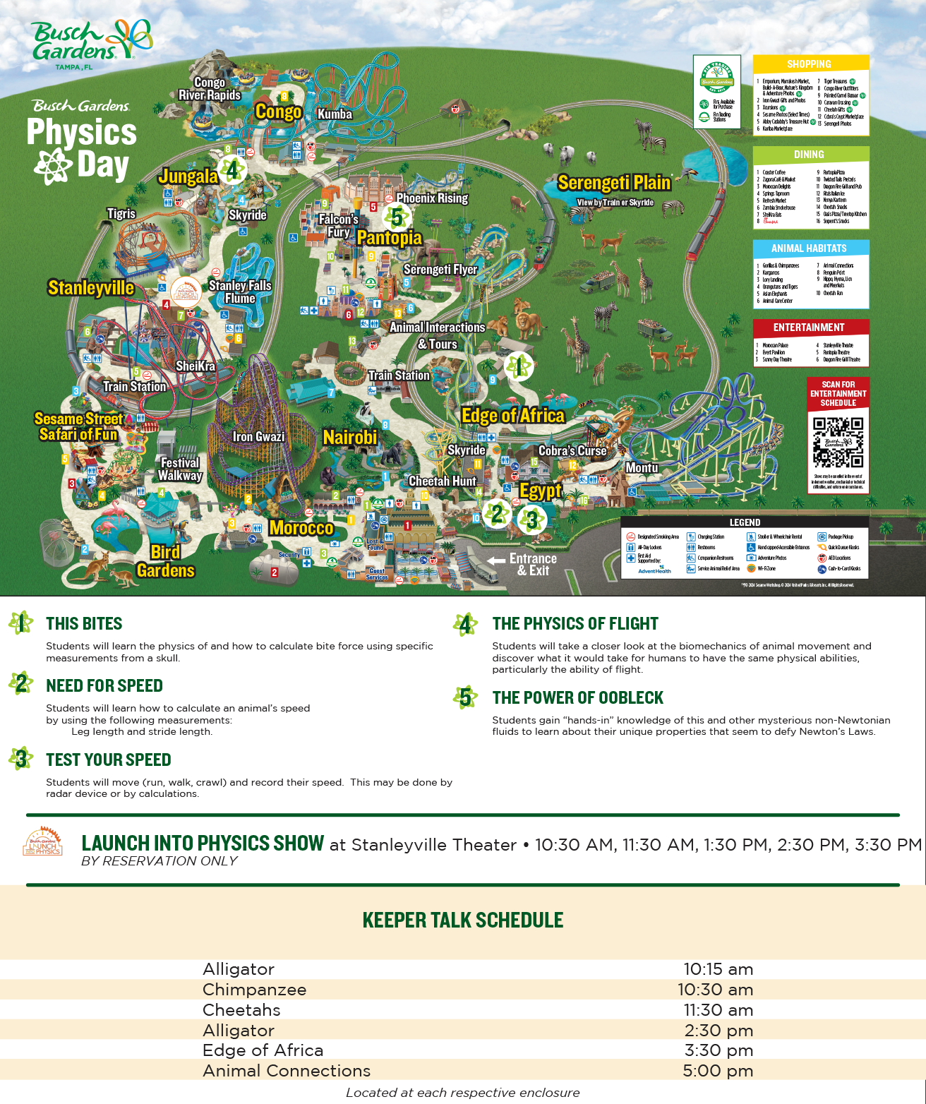 Map of Busch Gardens Tampa Bay