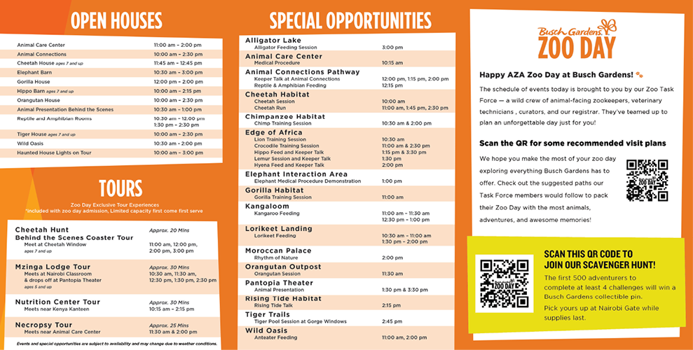 Map of Busch Gardens Tampa Bay