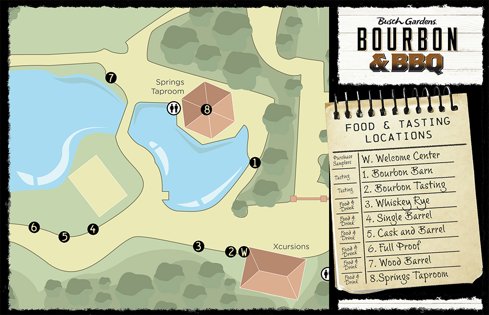 Bourbon & BBQ Event Map