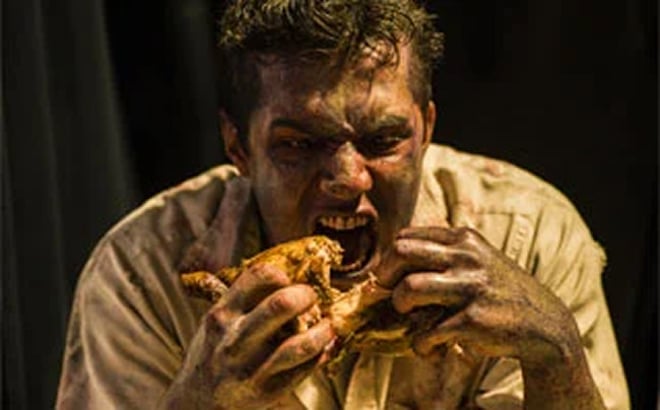 Man eating