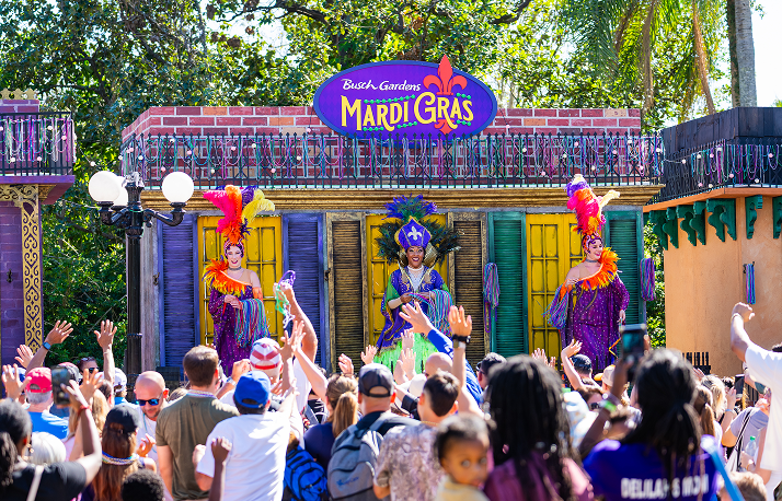 mardi gras bead balcony