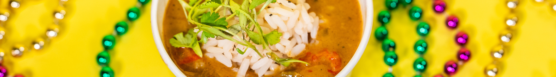 banner for mardi gras menu