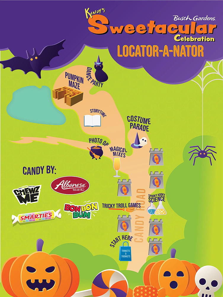 Sweetacular Map at Busch Gardens Tampa Bay