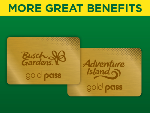 Busch Gardens + Adventure Island Gold Pass