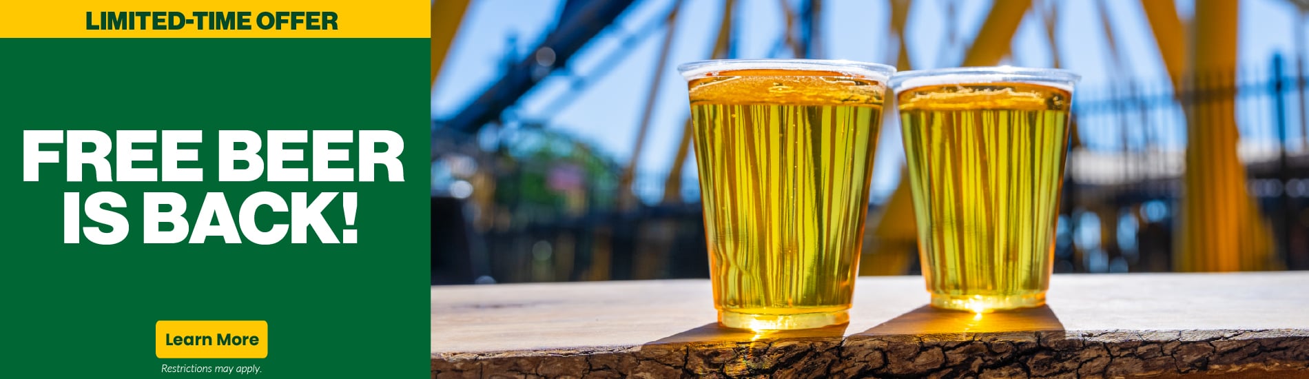 Free beer is back