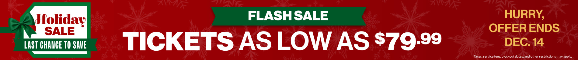 Tickets as low as $79.99