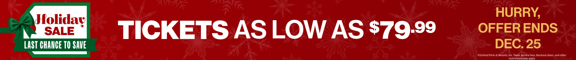 Tickets as low as $79.99