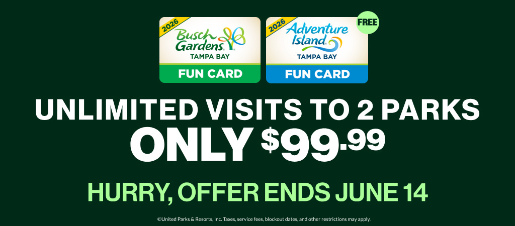 Unlimited visits to 2 parks only $99.99