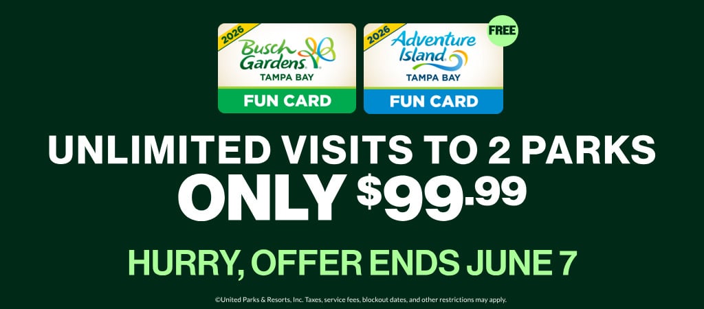 Unlimited visits to 2 parks only $99.99