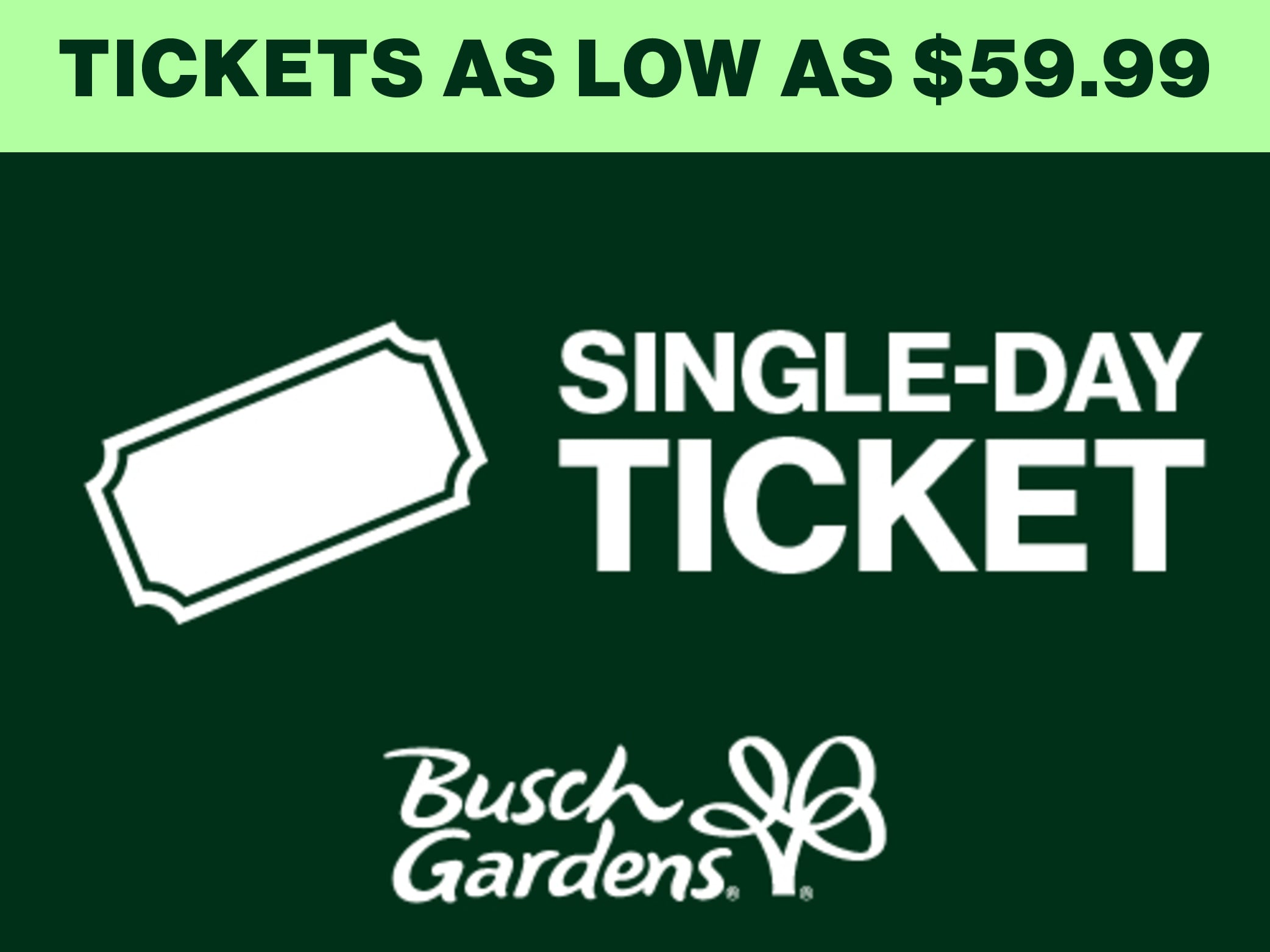 Tickets as low as $59.99