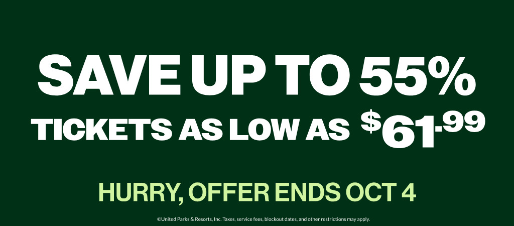 Save up to 55% | Tickets as low as $61.99