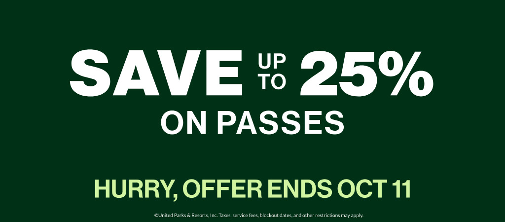 Save up to 25% on Passes