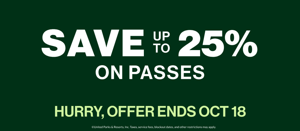 Save up to 25% on Passes