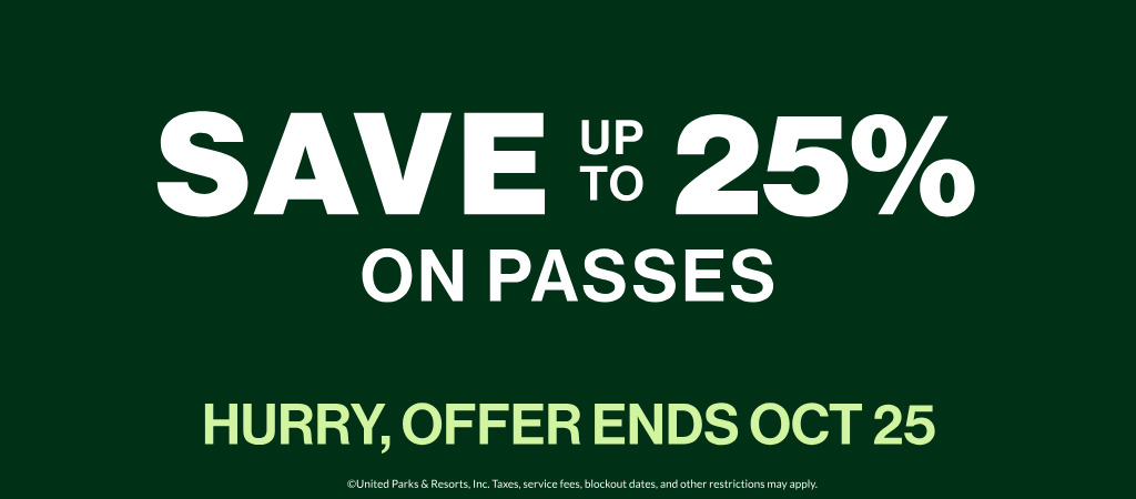 Save up to 25% on Passes