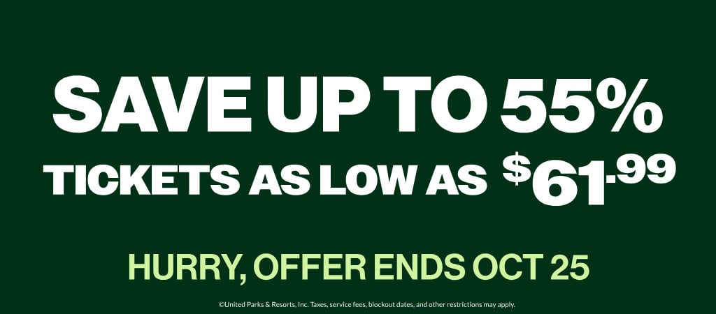 Save up to 55% | Tickets as low as $61.99