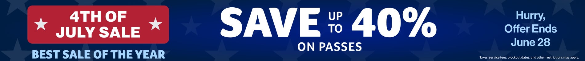 Save up to 40% on Passes!