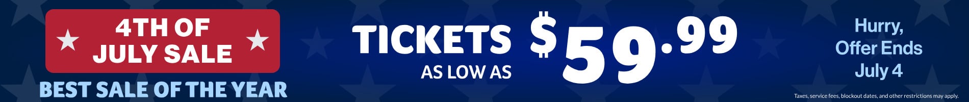 Tickets as low as $59.99!