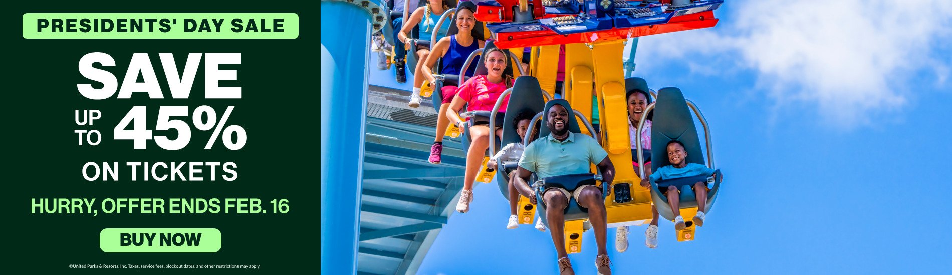 Save up to 45% on Tickets