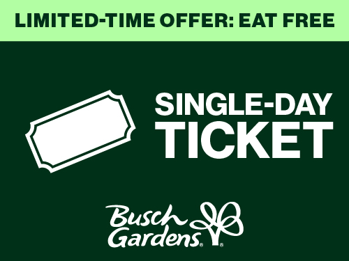 Limited-Time Offer: Eat Free with the purchase of a Single-Day Ticket
