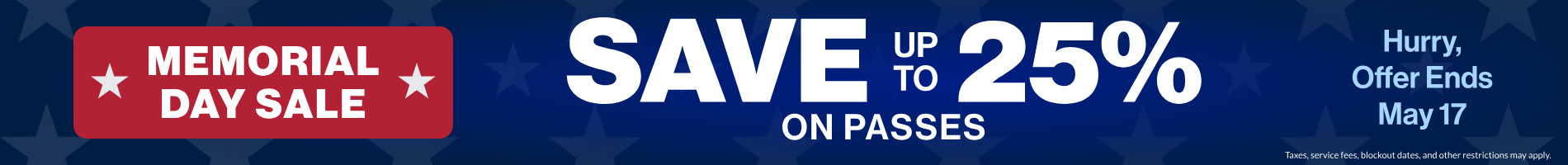 Save up to 25% on Passes