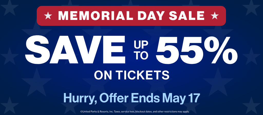 Save up to 55% on Tickets