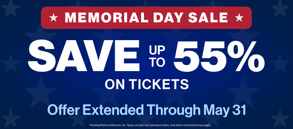 Save up to 55% on Tickets
