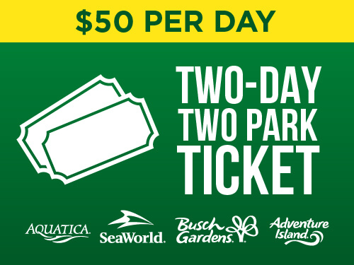 Busch Gardens Tampa Bay & Adventure Island Two Day Ticket