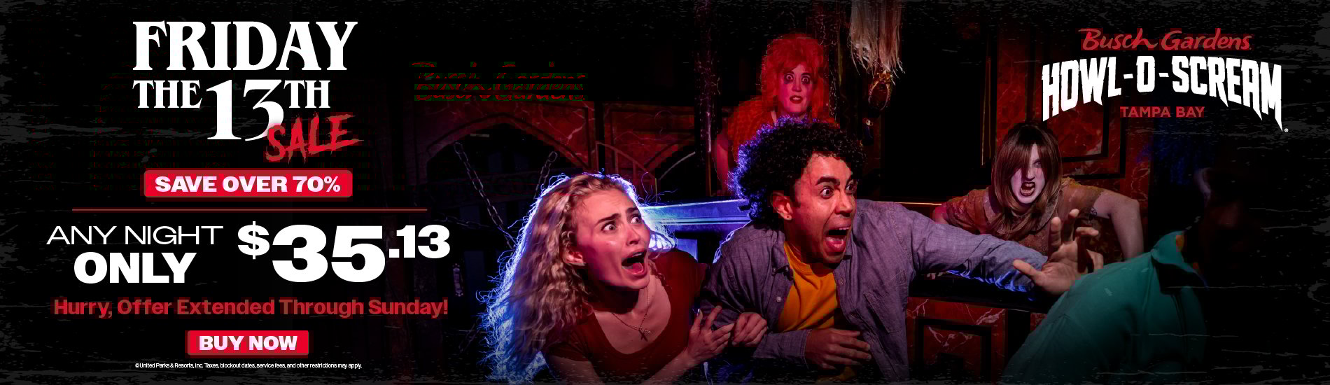 Friday the 13th Sale - Save over 70% - Any Night only $35.13