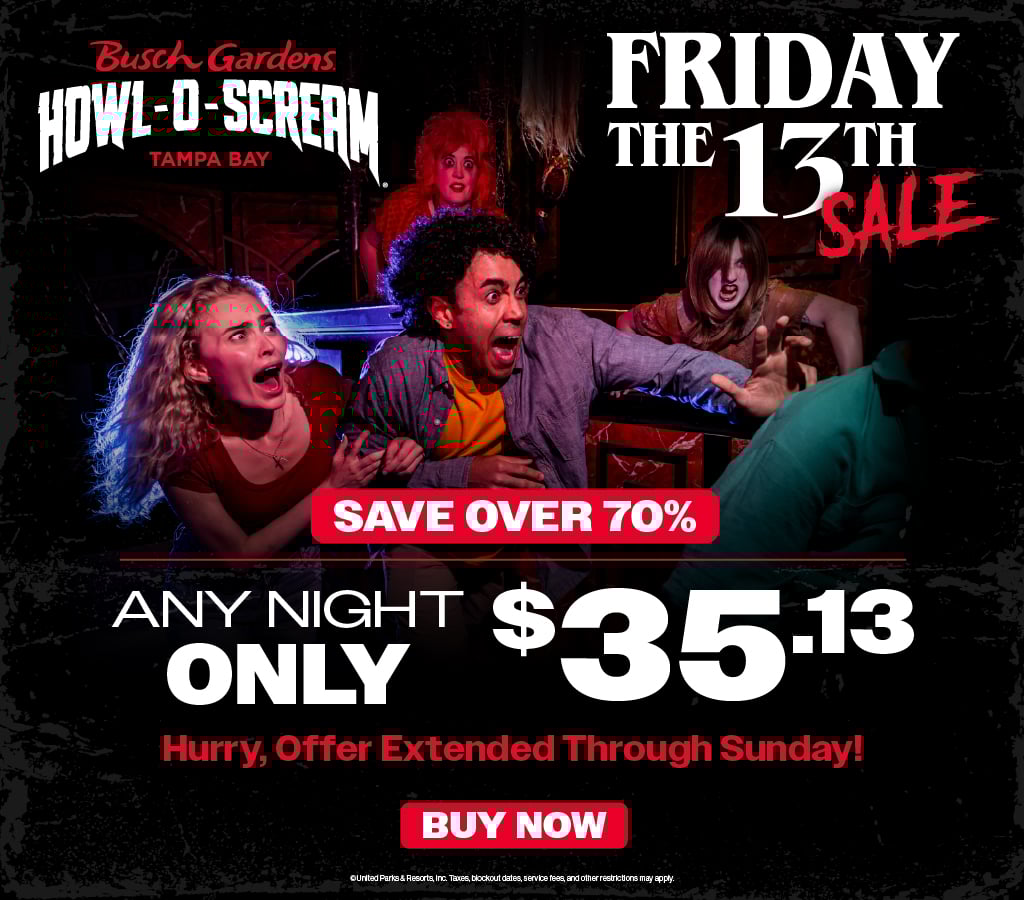 Friday the 13th Sale - Save over 70% - Any Night only $35.13