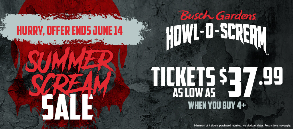Summer Scream Sale: Tickets as low as $37.99 when you buy 4+