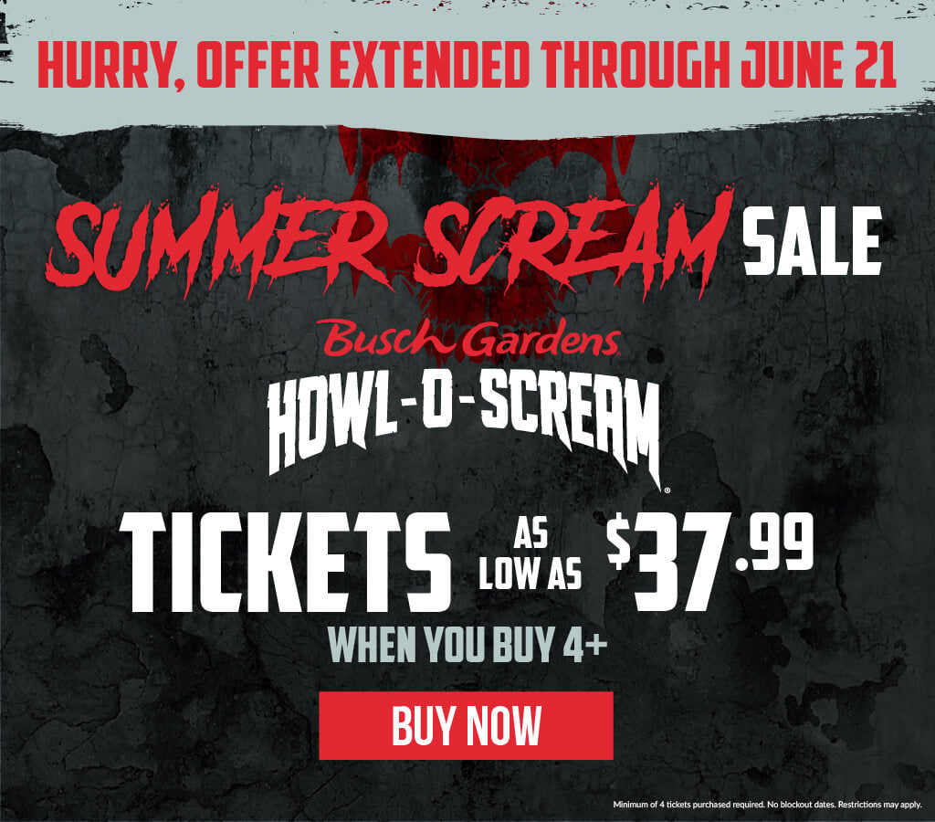 Summer Scream Sale: Tickets as low as $37.99 when you buy 4+