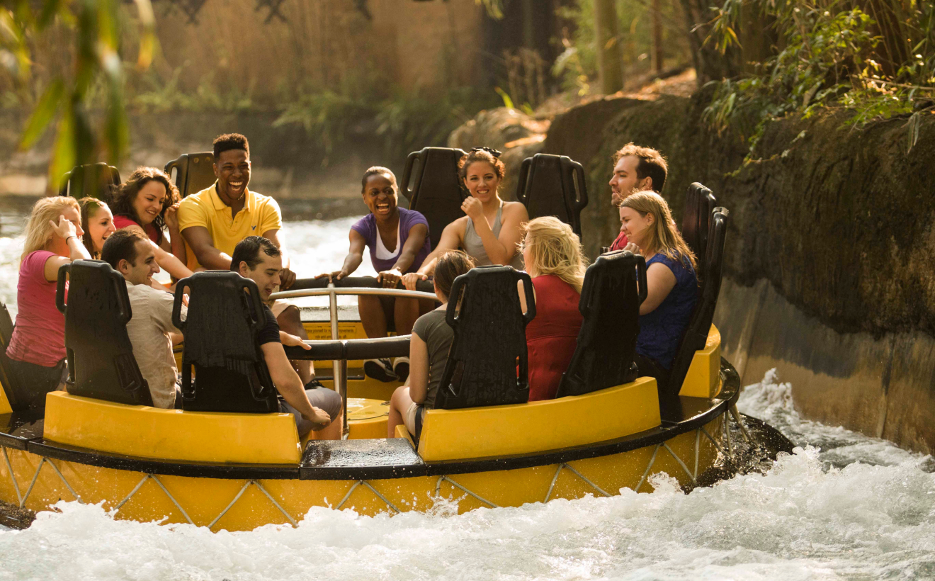 People on Congo River Rapids raft ride
