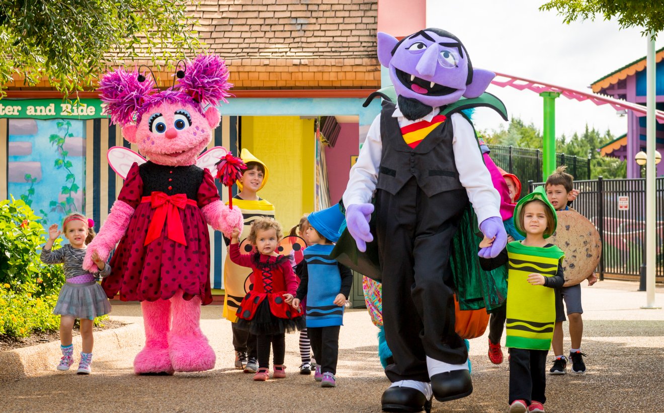 Elmo and friends during Sesame Street Kids weekends at Busch Gardens Tampa Bay.