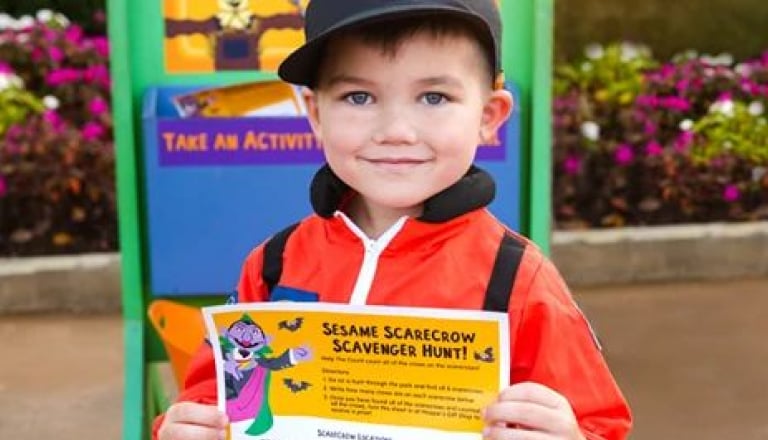 Scavenger Hunts at Sesame Street Safari of fun in Busch Gardens Tampa Bay.