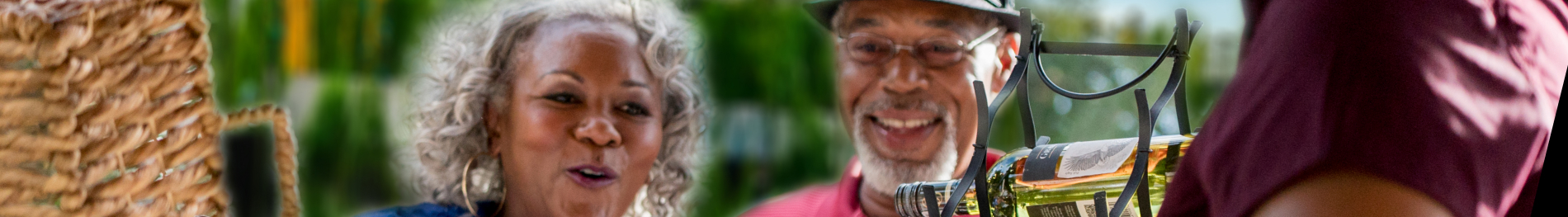 Elderly Couple enjoying Busch Gardens Tampa Bay