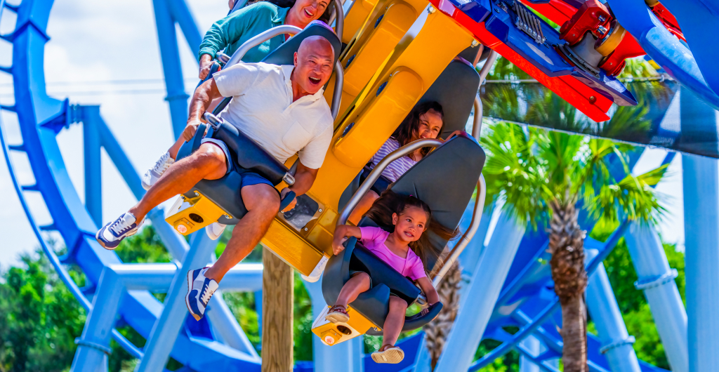 People riding Phoenix Rising at Busch Gardens Tampa Bay