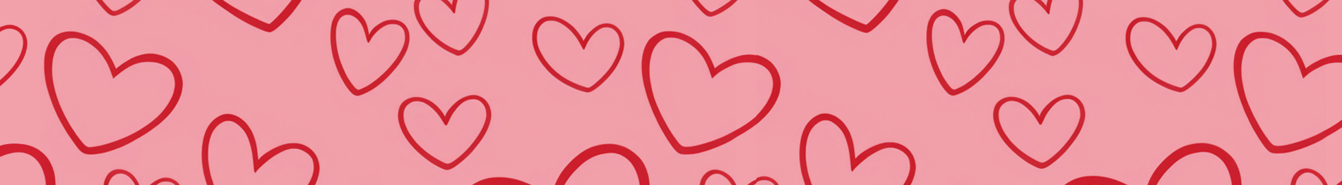 Hearts on a pink background.