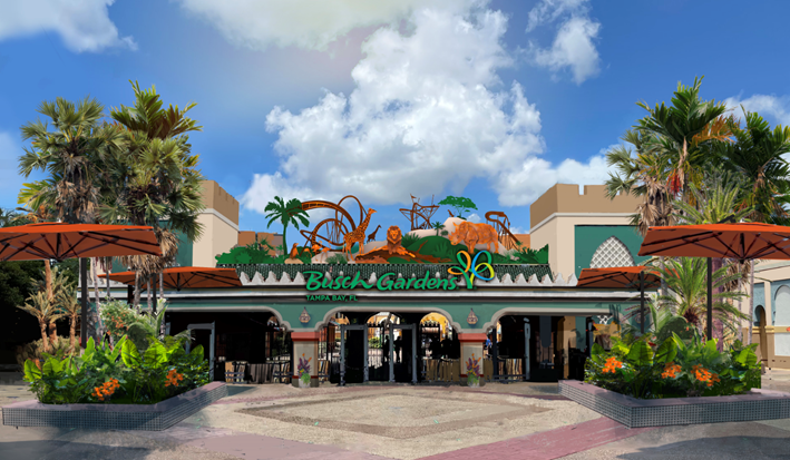 Rendering of new Busch Gardens front entrance
