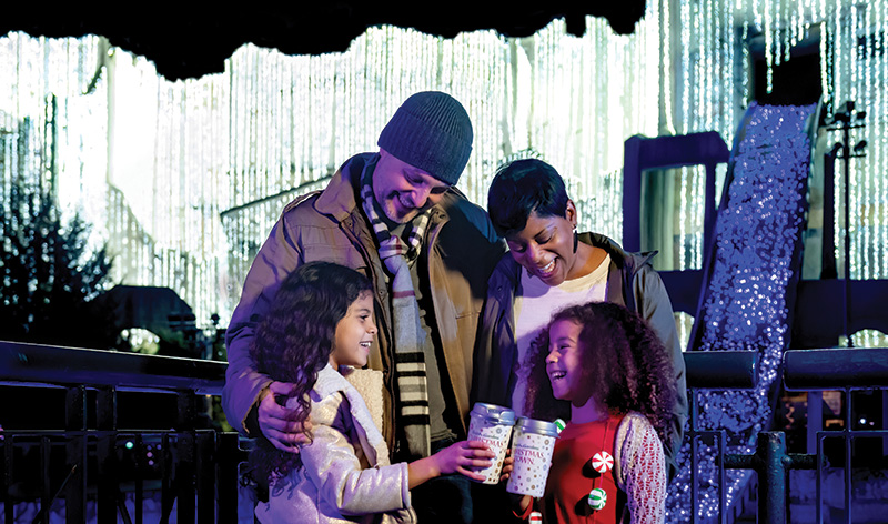 Family at Busch Gardens Williamsburg Christmas Town
