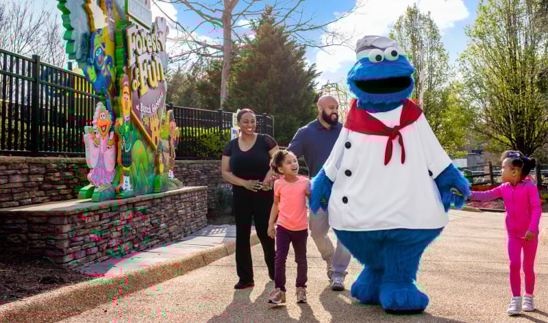 A group of people with Chef Cookie Monster