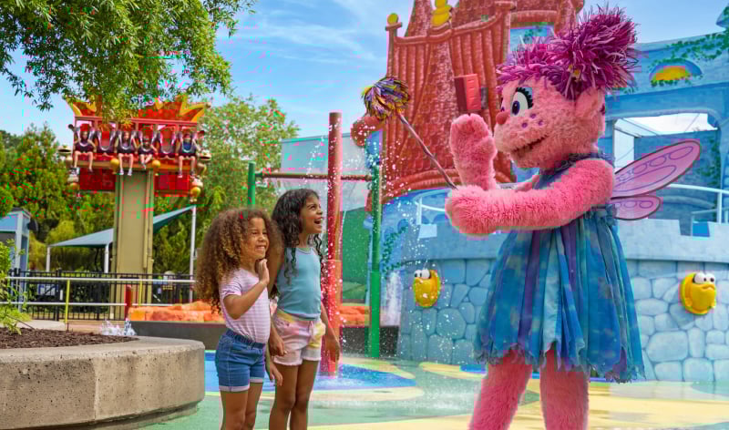 Two children with Abby Cadabby