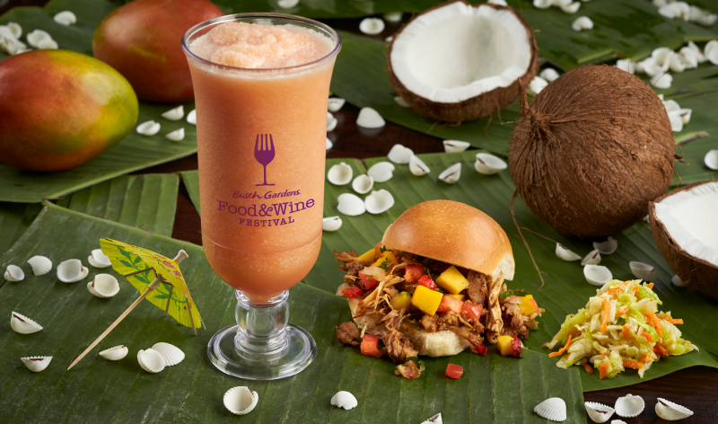 Jerk Chicken Slider and Frozen Drink