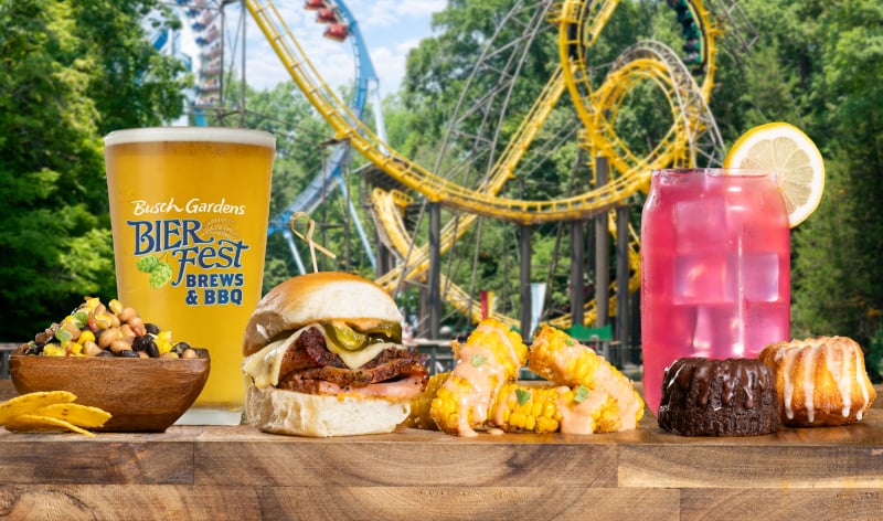 Bier Fest Brews & BBQ food display